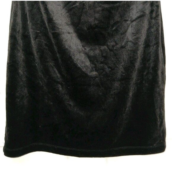 Juicy Couture Vintage Y2K Black Velour Dress Mini Glothic Party Holiday Size M. - Picture 8 of 16